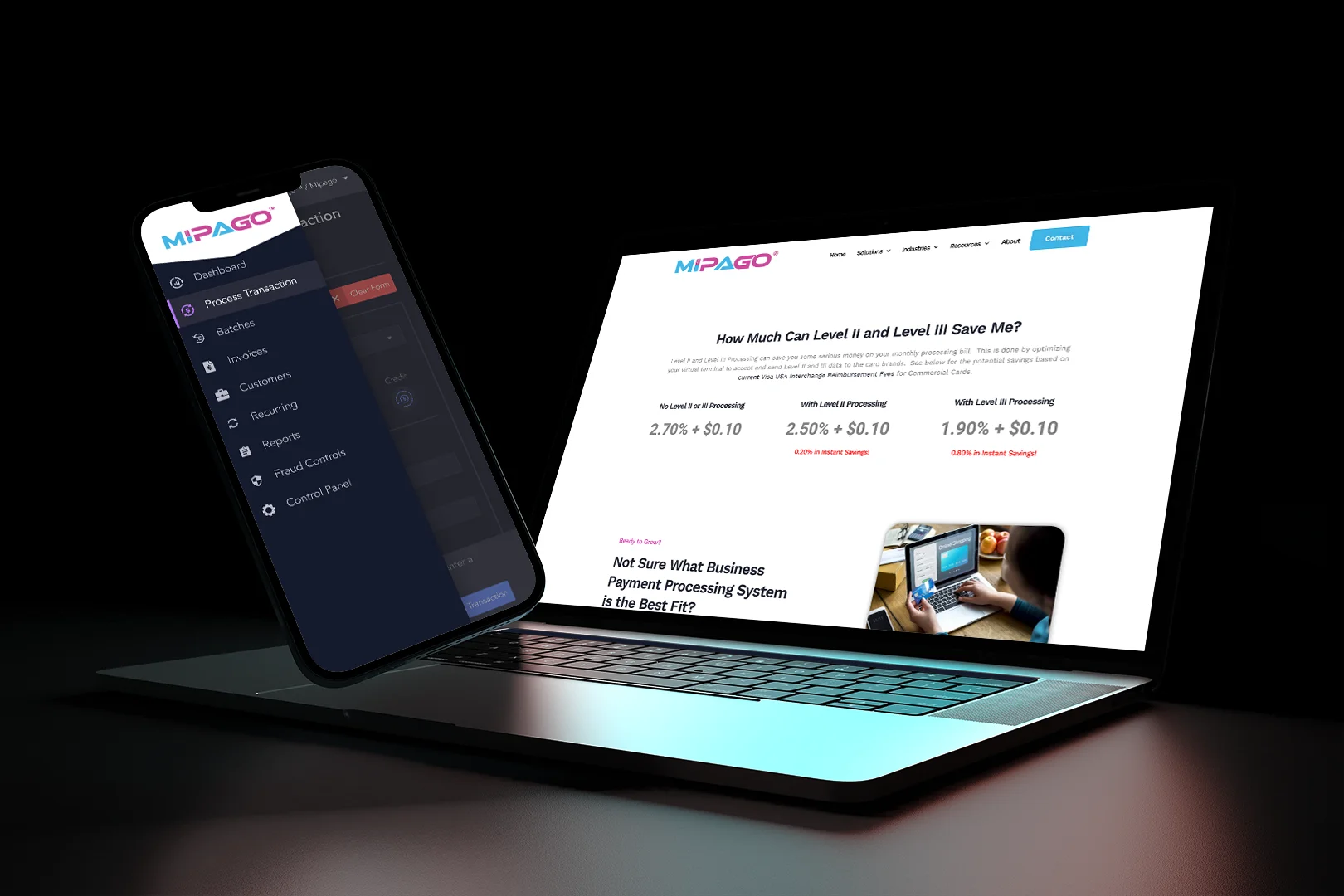 Website gateway design on mobile device